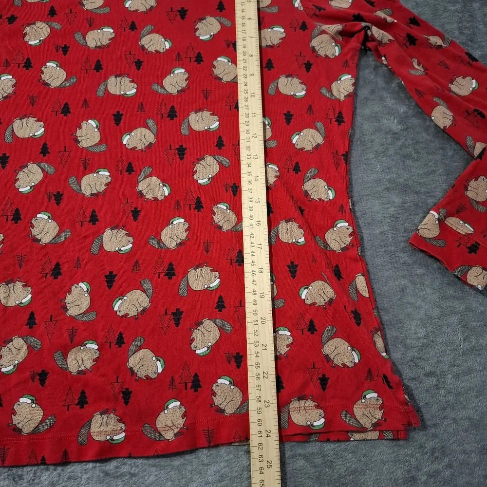 Duluth Trading Co Red Pajama Set with Floral Print - Picture 9 of 16